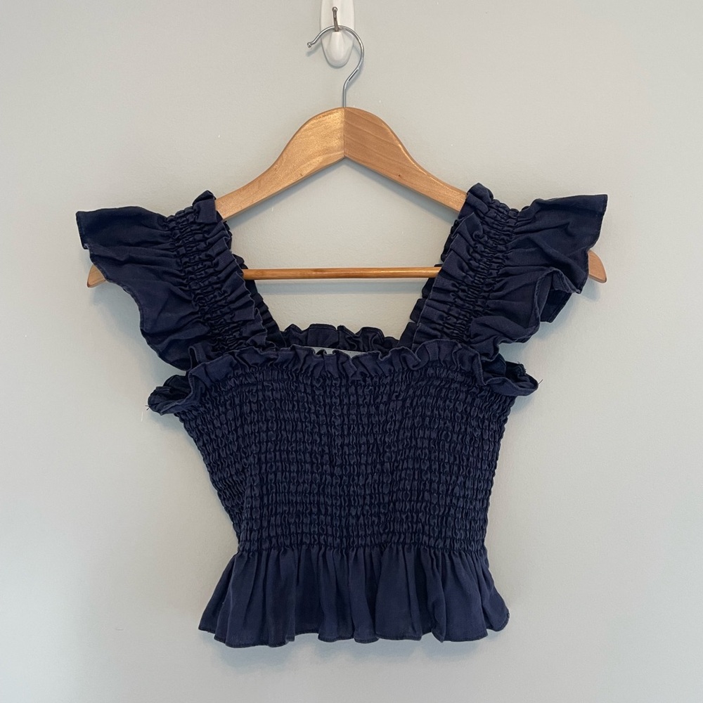 Hill House Home Paz Top, 100%Linen, Size XS - Picture 2 of 6
